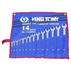 НАБОР КОМБИНИРОВАННЫХ КЛЮЧЕЙ, 8-24 ММ, ЧЕХОЛ ИЗ ТЕТОРОНА, 14 ПРЕДМЕТОВ KING TONY купить в Автопартс Маркет