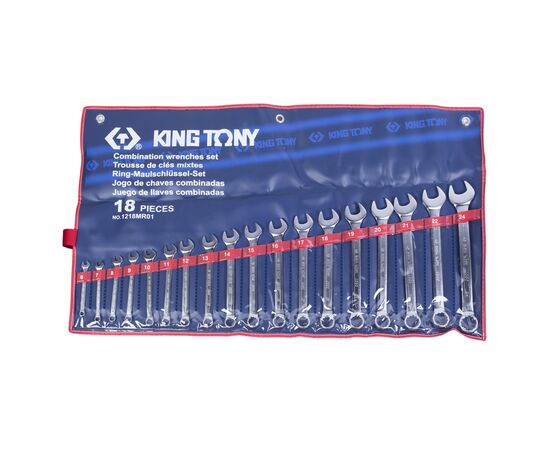 НАБОР КОМБИНИРОВАННЫХ КЛЮЧЕЙ, 6-24 ММ, 18 ПРЕДМЕТОВ KING TONY купить в Автопартс Маркет
