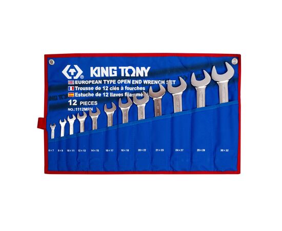 НАБОР РОЖКОВЫХ КЛЮЧЕЙ, 6-32 ММ , ЧЕХОЛ ИЗ ТЕТОРОНА, 12 ПРЕДМЕТОВ KING TONY купить в Автопартс Маркет