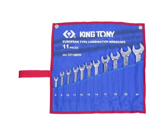 НАБОР КОМБИНИРОВАННЫХ КЛЮЧЕЙ, 8-24 ММ, ЧЕХОЛ ИЗ ТЕТОРОНА, 11 ПРЕДМЕТОВ KING TONY купить в Автопартс Маркет