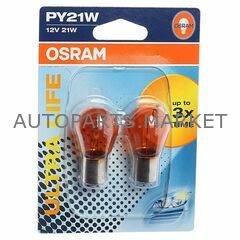 Лампа OSRAM PY21W 12V 21W ULTRA LIFE BAU15s, блистер 2 шт. купить в Автопартс Маркет