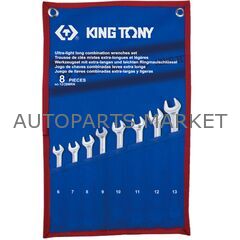 НАБОР КОМБИНИРОВАННЫХ УДЛИНЕННЫХ КЛЮЧЕЙ, 6-13 ММ, ЧЕХОЛ ИЗ ТЕТОРОНА, 8 ПРЕДМЕТОВ KING TONY купить в Автопартс Маркет