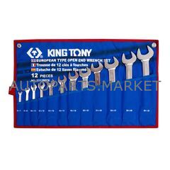 НАБОР РОЖКОВЫХ КЛЮЧЕЙ, 6-32 ММ , ЧЕХОЛ ИЗ ТЕТОРОНА, 12 ПРЕДМЕТОВ KING TONY купить в Автопартс Маркет