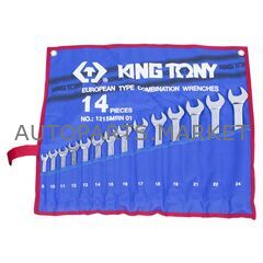 НАБОР КОМБИНИРОВАННЫХ КЛЮЧЕЙ, 8-24 ММ, ЧЕХОЛ ИЗ ТЕТОРОНА, 14 ПРЕДМЕТОВ KING TONY купить в Автопартс Маркет