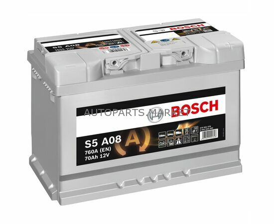 Аккумулятор BOSCH S5 A08 12V 70Ah 760A купить в Автопартс Маркет