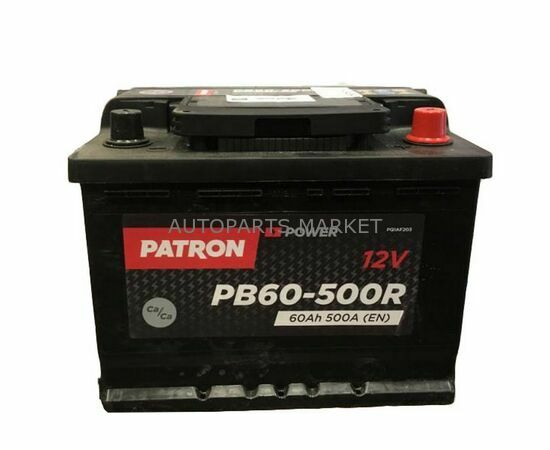 Аккумулятор PATRON POWER 12V 60AH 500A купить в Автопартс Маркет