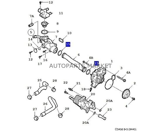 Кольцо уплотнительное термостата [ORG], изображение 2 купить в Автопартс Маркет