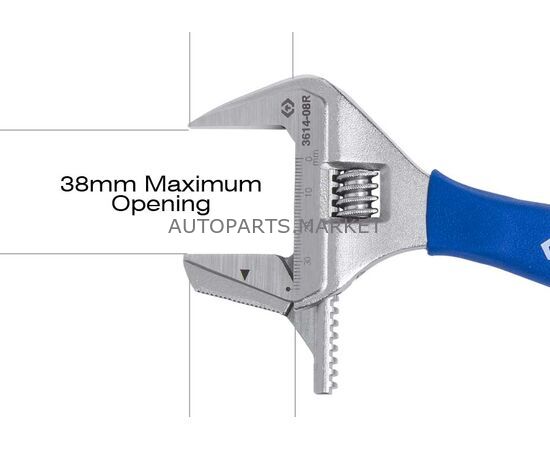 КЛЮЧ РАЗВОДНОЙ 212 Х 38 ММ, С ИЗМЕНЯЕМОЙ ГУБКОЙ KING TONY, изображение 3 купить в Автопартс Маркет