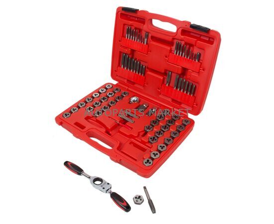 НАБОР МЕТЧИКОВ И ПЛАШЕК SK-5 M3-M12, 1/8"-1/2", КЕЙС, 75 ПРЕДМЕТОВ МАСТАК, изображение 2 купить в Автопартс Маркет