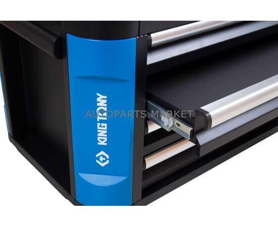 ЯЩИК ИНСТРУМЕНТАЛЬНЫЙ, 4 ПОЛКИ И ОТСЕК, ЧЕРНЫЙ KING TONY, изображение 4 купить в Автопартс Маркет