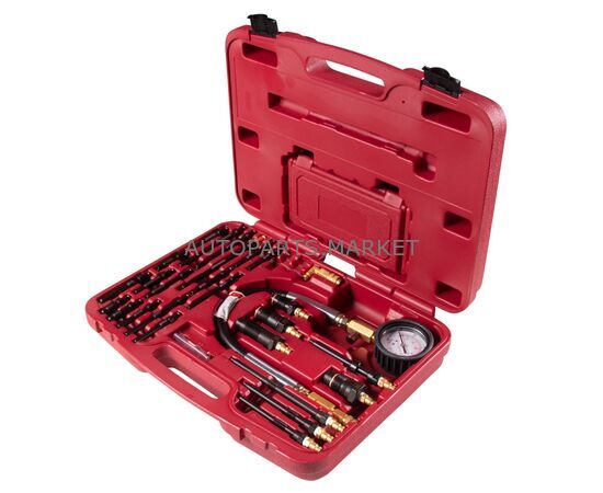 КОМПРЕССОМЕТР ДИЗЕЛЬНЫЙ, 0-70 АТМ, КЕЙС, КОМПЛЕКТ АДАПТЕРОВ МАСТАК, изображение 2 купить в Автопартс Маркет
