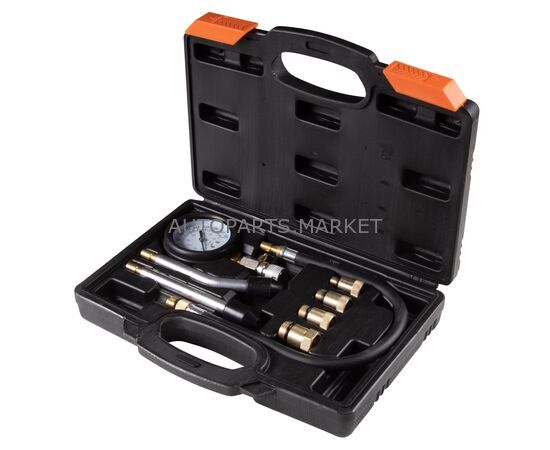 КОМПРЕССОМЕТР БЕНЗИНОВЫЙ, 0-20 АТМ, КЕЙС, 8 ПРЕДМЕТОВ AFFIX, изображение 2 купить в Автопартс Маркет