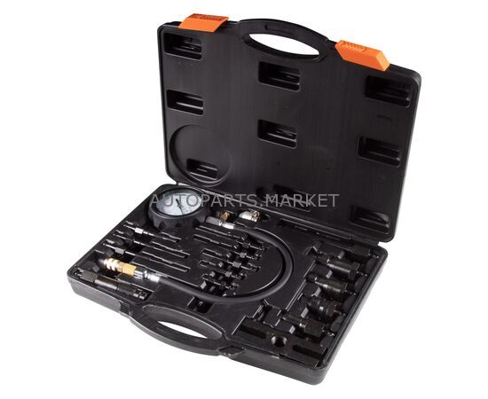 КОМПРЕССОМЕТР ДИЗЕЛЬНЫЙ, 0-70 АТМ, КОМПЛЕКТ АДАПТЕРОВ, 17 ПРЕДМЕТОВ AFFIX, изображение 2 купить в Автопартс Маркет