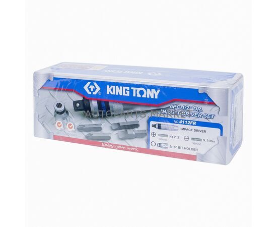 ОТВЕРТКА УДАРНАЯ С ПРИНАДЛЕЖНОСТЯМИ 5/16", 6 ПРЕДМЕТОВ KING TONY, изображение 5 купить на Autoparts Market ОТВЕРТКА УДАРНАЯ С ПРИНАДЛЕЖНОСТЯМИ 5/16", 6 ПРЕДМЕТОВ KING TONY, изображение 5 купить в Автопартс Маркет