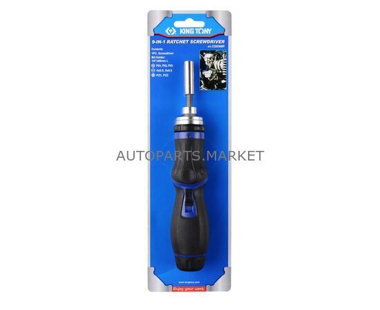 ОТВЕРТКА СО СМЕННЫМИ ВСТАВКАМИ (БИТАМИ), 9 В 1 KING TONY, изображение 3 купить на Autoparts Market ОТВЕРТКА СО СМЕННЫМИ ВСТАВКАМИ (БИТАМИ), 9 В 1 KING TONY, изображение 3 купить в Автопартс Маркет