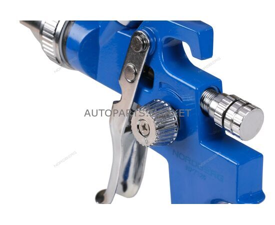 КРАСКОПУЛЬТ НИЗКОГО ДАВЛЕНИЯ HVLP, СОПЛО 2,0 ММ, ВЕРХНИЙ БАЧОК NORDBERG, изображение 2 купить в Автопартс Маркет