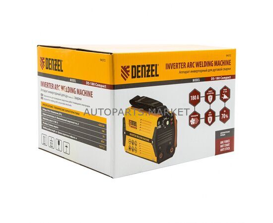 АППАРАТ СВАРОЧНЫЙ DS-180 COMPACT, 180 А, ИНВЕРТОРНЫЙ DENZEL, изображение 14 купить на Autoparts Market АППАРАТ СВАРОЧНЫЙ DS-180 COMPACT, 180 А, ИНВЕРТОРНЫЙ DENZEL, изображение 14 купить в Автопартс Маркет