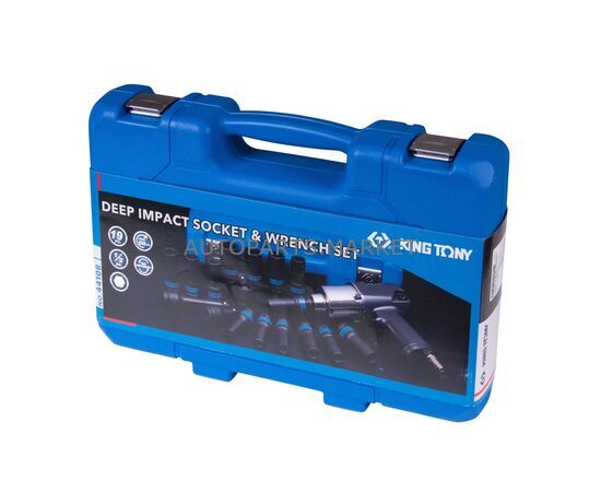 ГАЙКОВЕРТ ПНЕВМАТИЧЕСКИЙ УДАРНЫЙ 1/2", 881 НМ, С КОМПЛЕКТОМ ГОЛОВОК, 19 ПРЕДМЕТОВ KING TONY, изображение 4 купить на Autoparts Market ГАЙКОВЕРТ ПНЕВМАТИЧЕСКИЙ УДАРНЫЙ 1/2", 881 НМ, С КОМПЛЕКТОМ ГОЛОВОК, 19 ПРЕДМЕТОВ KING TONY, изображение 4 купить в Автопартс Маркет